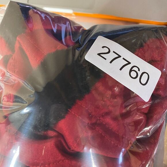 JM Collection Quilted Vest Women PL Petite Red V-Neck Sleeveless Casual Solid - Picture 8 of 8